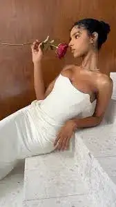 House of Cb Strapless Corset Dress Ivory Size XS / AU 6 for rent on The Volte - image 3