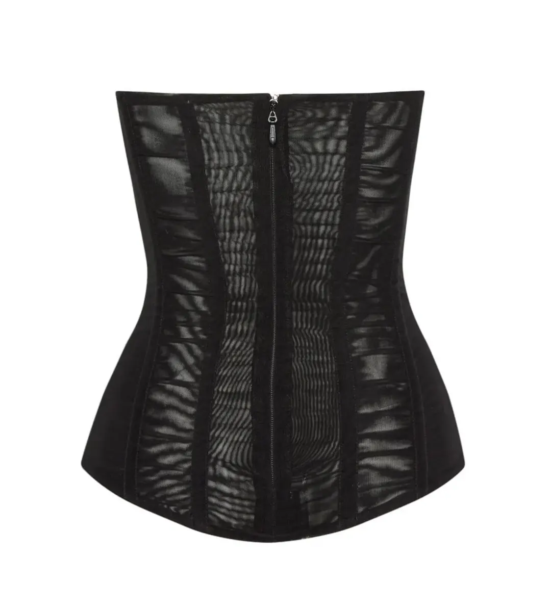 Leau White Muse Mesh Corset Top in Black Size AU 12 for rent on The Volte - main image