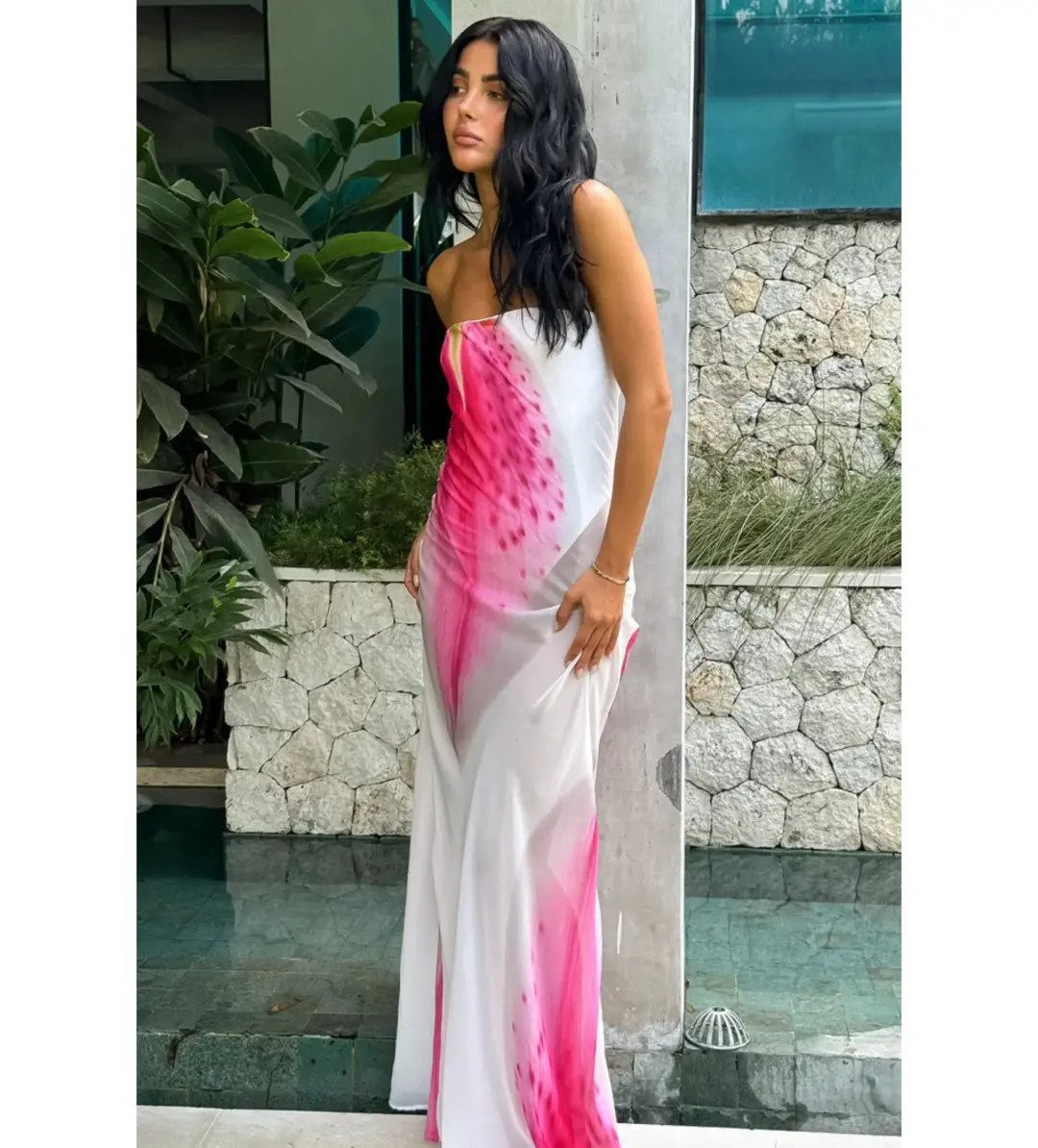 HNTR the Label Alessia Maxi Dress Lillie Size AU 8 for rent on The Volte - main image