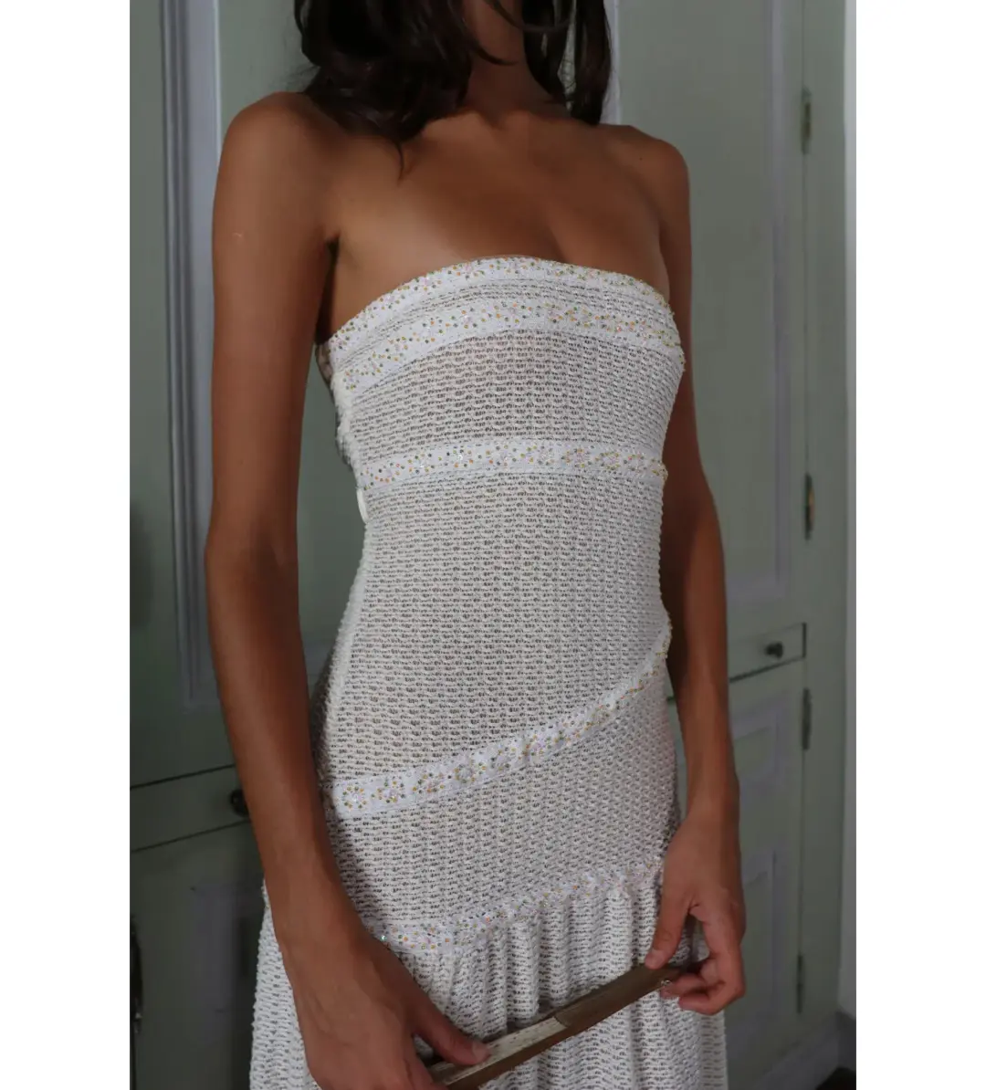 Fait Par Foutch Colette Maxi Dress Ivory Size XS/AU 6 for rent on The Volte - main image