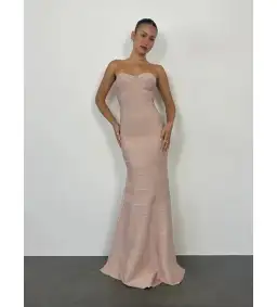 Herve Leger Sara Gown Blush Size S / AU 8