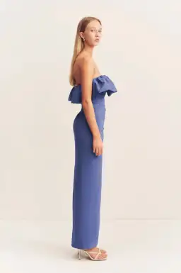 Shona Joy Campbell Strapless Bubble Maxi Dress Wave Blue Size AU 12 for rent on The Volte - image 4
