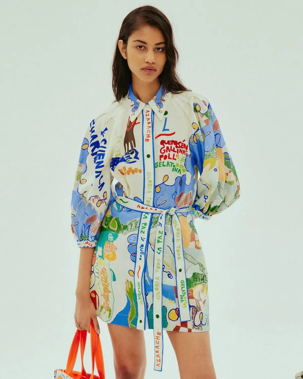 Alemais Nadia Mini Shirtdress Print Size AU 6 - Image 4