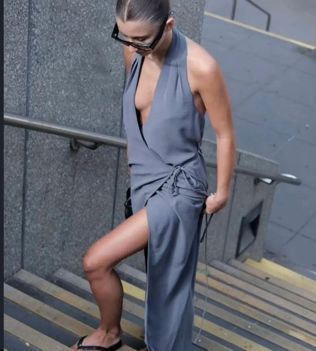 Henne Vida Slate Dress Maxi Size AU 6 for rent on The Volte - main image