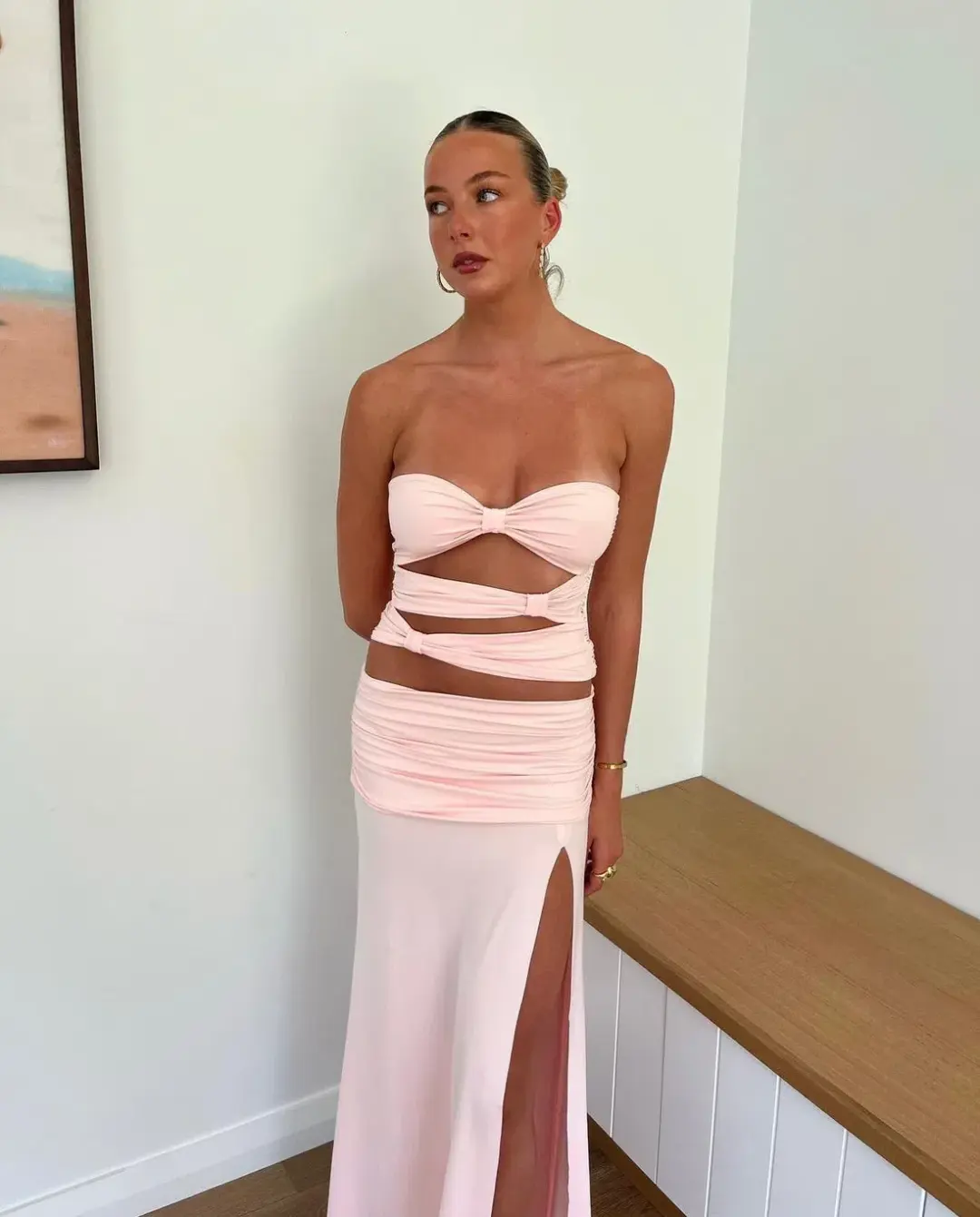 Mode Mila Ribbon Remi Set Pink Size AU 8 for rent on The Volte - main image