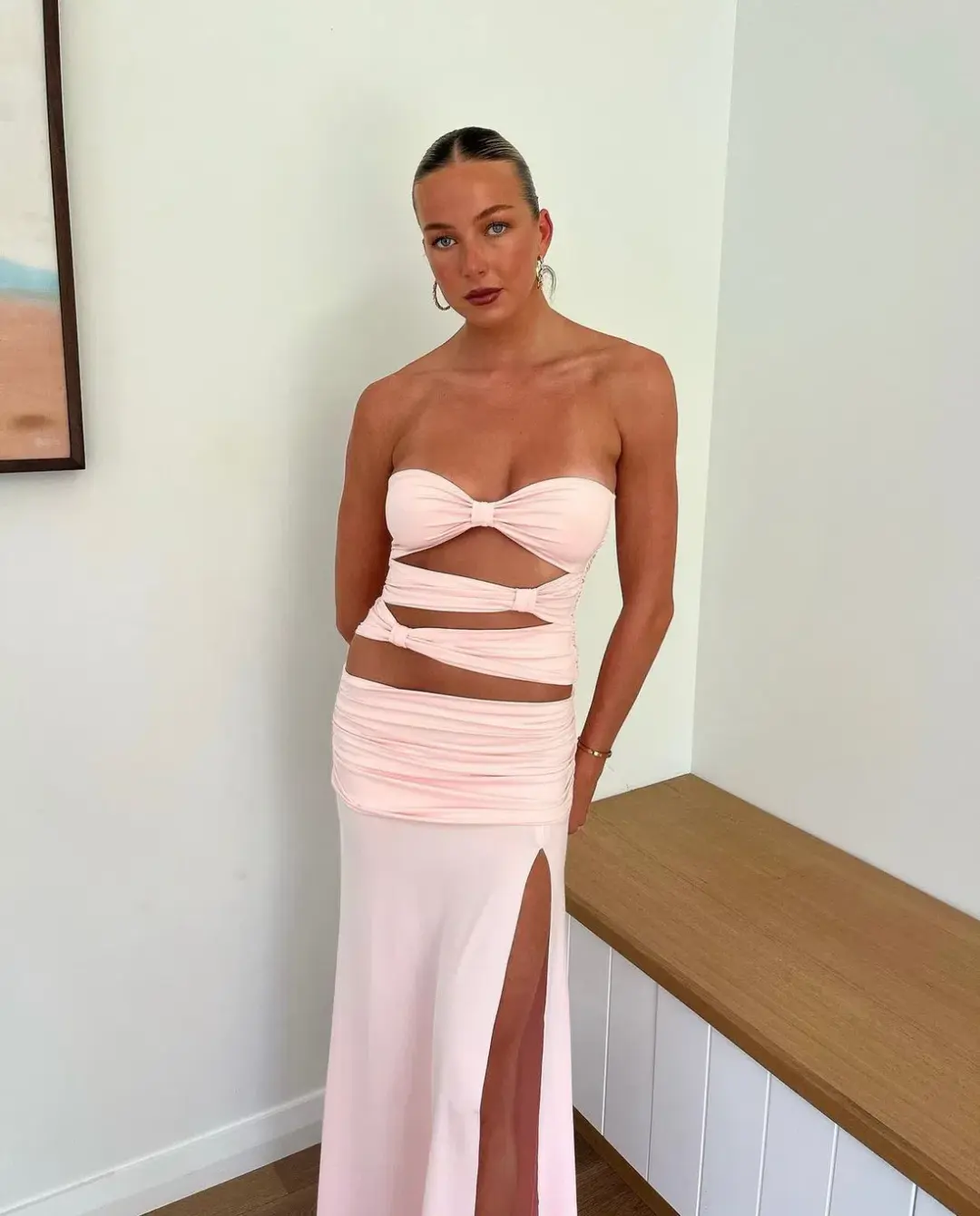 Mode Mila Ribbon Remi Set Pink Size AU 8 for rent on The Volte - main image