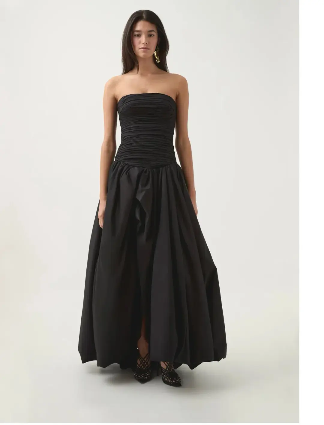 Aje Violette Bubble Hem Maxi Dress in Black Size 6 for rent on The Volte - main image