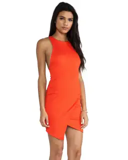 Bec & Bridge Isis Angle Dress Orange Size AU 6 for rent on The Volte - image 2