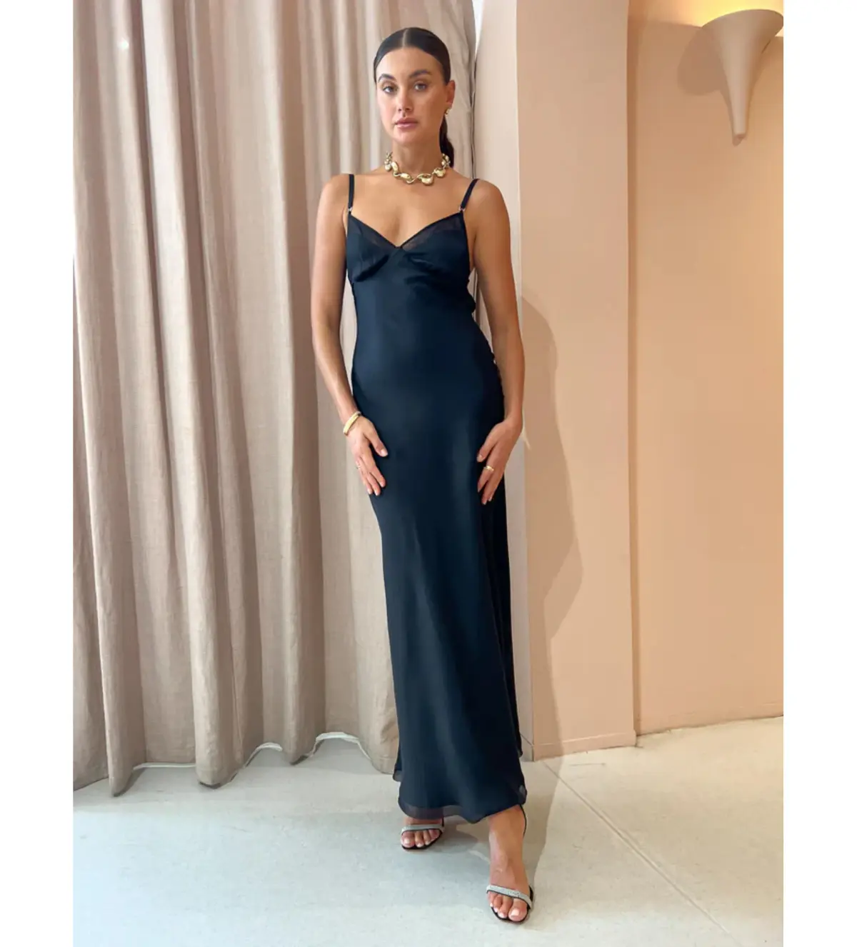 Bec Bridge Joelle Maxi Black Size M/AU 10 - Image 1