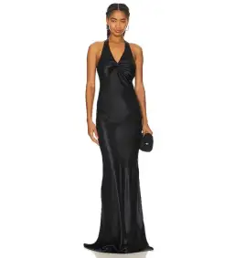 Natalie Rolt Tasha Gown Black Size 1/AU 8 for rent on The Volte - image 1