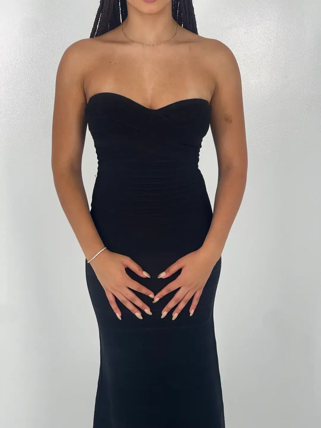 Hervé Léger Black Sara Gown in Black Size M/AU 10 for rent on The Volte - main image