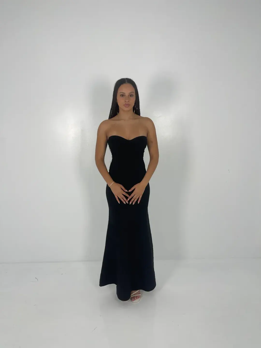 Hervé Léger Black Sara Gown in Black Size M/AU 10 for rent on The Volte - main image
