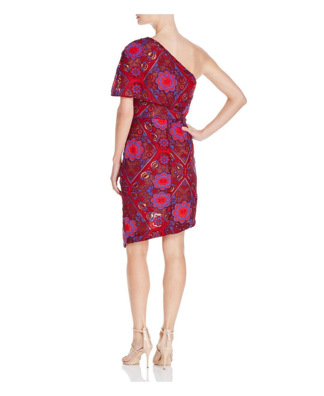 Elliatt Cosmic Mini Dress Burgundy Lace Size M / AU 10 for rent on The Volte - main image