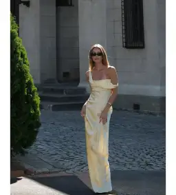 Natalie Rolt Μonika Gown Lemon Size 0/AU 6 for rent on The Volte - image 1