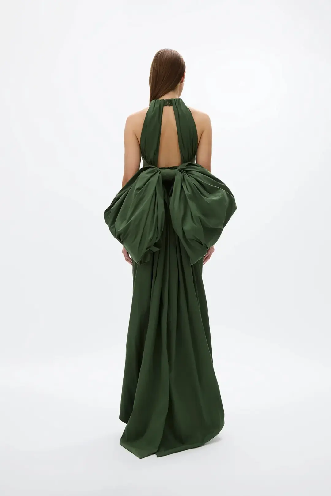 Rachel Gilbert Lottie Gown; Forest Green; size 12 for rent on The Volte - main image