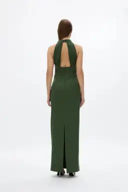 Rachel Gilbert Lottie Gown; Forest Green; size 12 for rent on The Volte - image 7