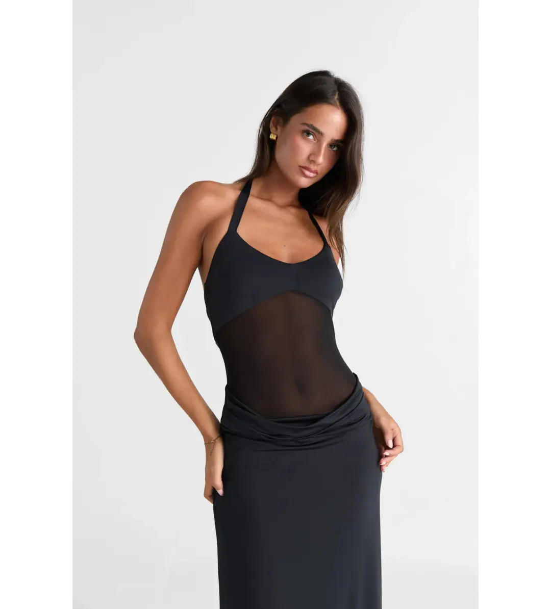 Sasha Therese Sariya Maxi Dress Black Size 6 for rent on The Volte - main image