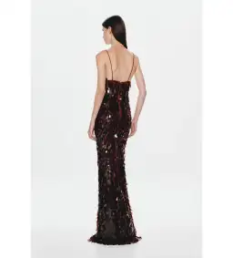 Misha Sapphire Sequin Maxi Dress Fig Size 10/M for rent on The Volte - image 2