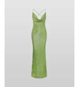 Rat & Boa Gaia Dress in Green Sequin Size XS / AU 6 for rent on The Volte - image 4