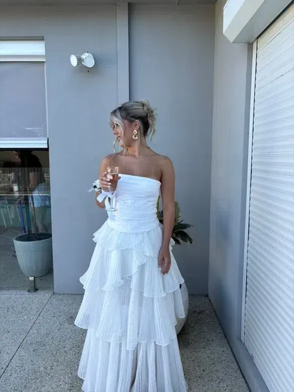 Aje Sunbeam Cosmos Maxi Set White Size 6 for rent on The Volte - main image