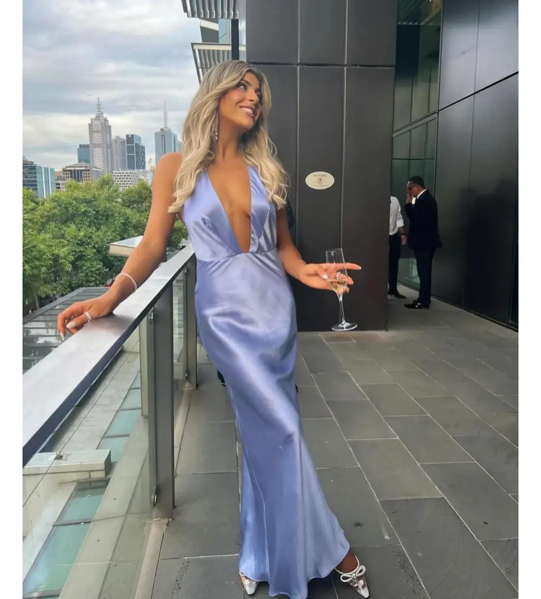 Natalie Rolt Angelica Gown in Bluebell Size 1 / AU 8 for rent on The Volte - main image