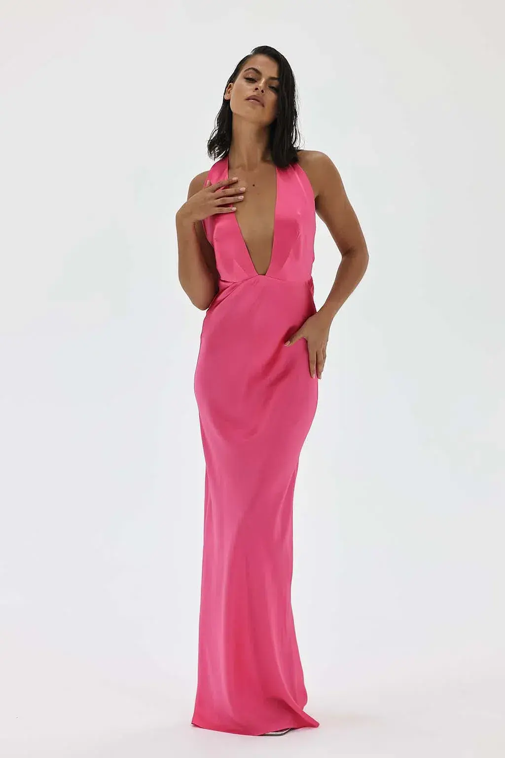 Natalie Rolt Pink Angelica Gown in Pink Size 8 for rent on The Volte - main image