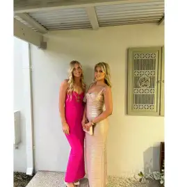 Herve Leger Sweetheart Gown Rose Gold Size S / AU 8 for rent on The Volte - image 3