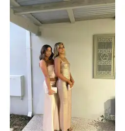 Herve Leger Sweetheart Gown Rose Gold Size S / AU 8 for rent on The Volte - image 2