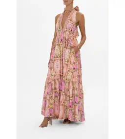 Camilla Ruffle Hem Halter Maxi Dress Totally Ozmopolitanalter Size 12 for rent on The Volte - image 1