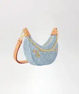 Louis Vuitton Blue Denim Loop Handbag for rent on The Volte - image 2