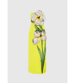 Leo Lin Rayna Iris Print in Yellow Size 6 for rent on The Volte - image 2