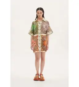 Alemais Trippy Troppo Mini Shirt Dress Multi Size 6 for rent on The Volte - image 1