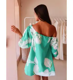 By Nicola Capri Dress Verde Fleur Size 10 for rent on The Volte - image 2