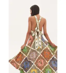 Alemais Trippy Troppy Halter Dress Multi Size 10 for rent on The Volte - image 2