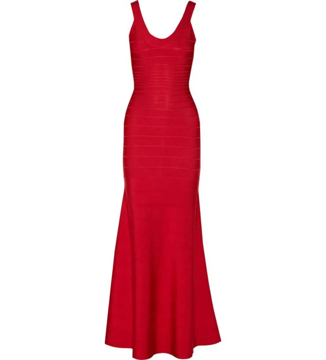 Herve Leger Ellen Bandage Gown Red Size XS/AU 6 for rent on The Volte - main image