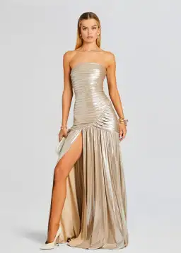 Retrofête Josie Maxi Dress Gold Size XS (Shortened ) / Size AU 6