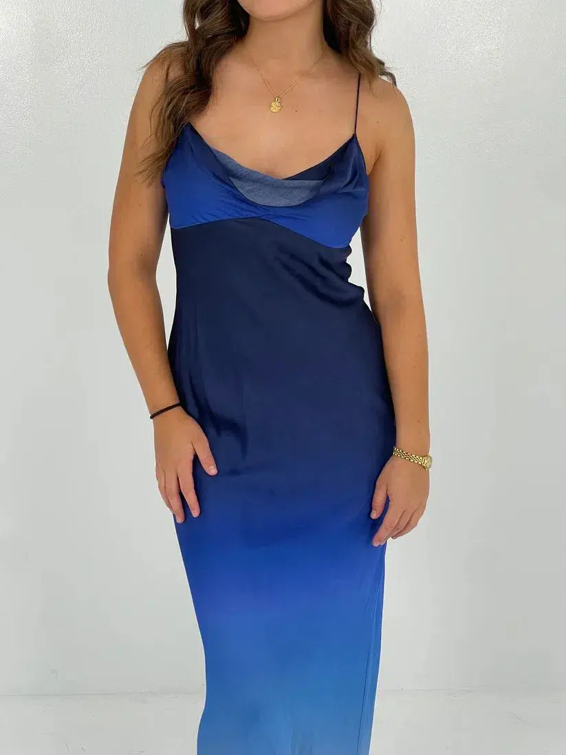 Rat And Boa Beliza Slip Dress in Blue Size XS / AU6 for rent on The Volte - main image