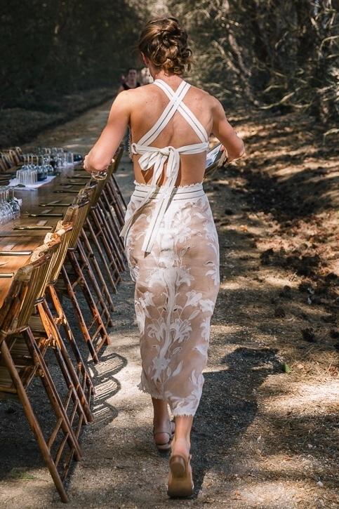 Zimmermann Corsage Lily Midi Halter Dress Cream/Nude Size 0 for rent on The Volte - main image