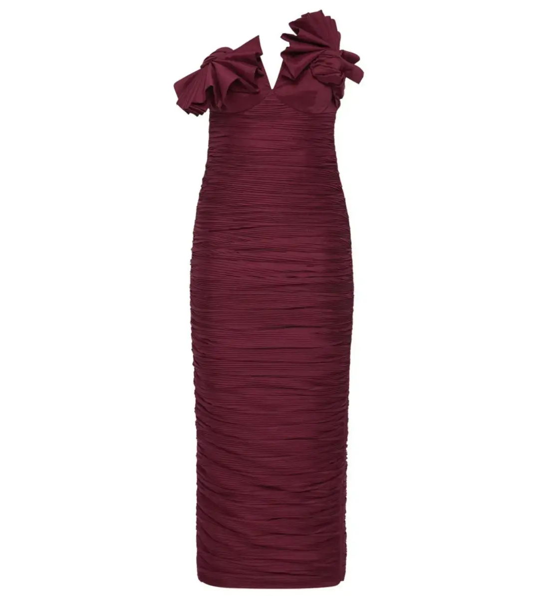 Rachel Gilbert Jensen Midi Dress Merlot Size 12 for rent on The Volte - main image