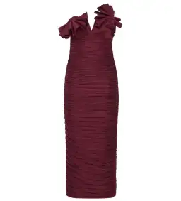 Rachel Gilbert Jensen Midi Dress Merlot Size 12 for rent on The Volte - image 1