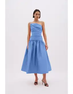 Rachel Gilbert Banks Midi Dress Blue Size 12 for rent on The Volte - image 1