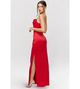 House of CB Adrienne Satin Gown Scarlett Size L/AU 12-14 for rent on The Volte - image 2