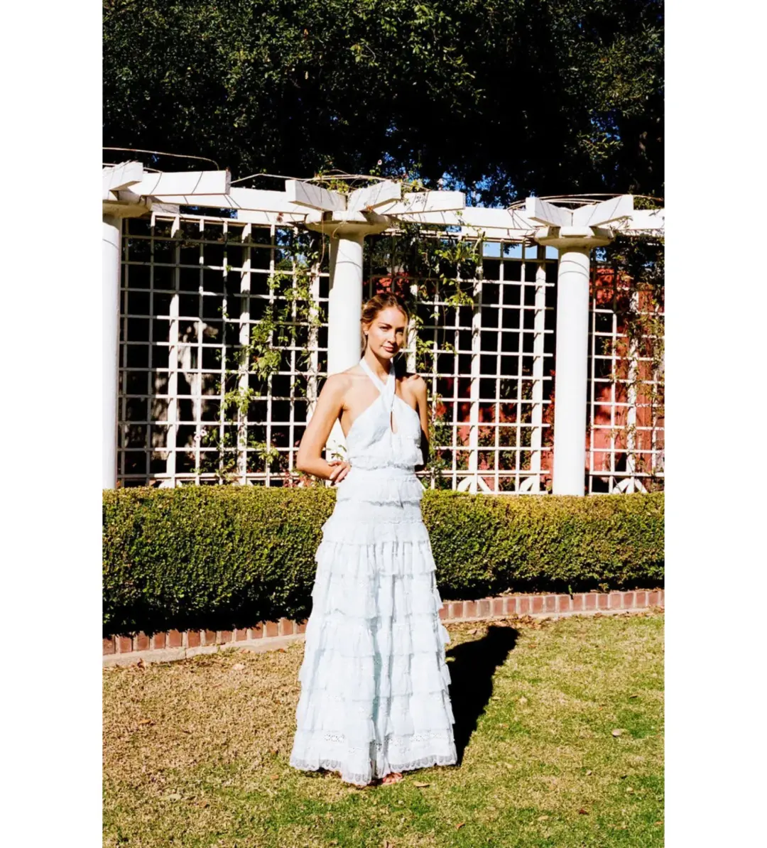 ALB Lovette Halter Maxi Dress White Size 14 for rent on The Volte - main image