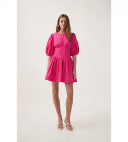 Aje Billie Corded Mini Dress Azalea Pink Size 14
