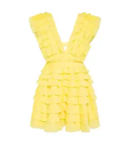 Aje Reflection Mini Dress Yellow Size 14 for rent on The Volte - image 3