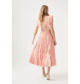 Aje Hybrid Midi Dress Rose Pink Size 16 for rent on The Volte - image 3