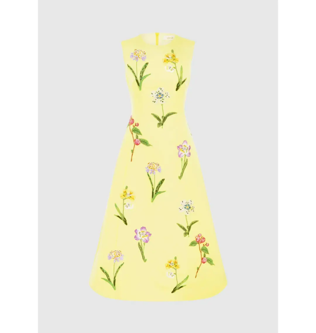 Leo Lin Cleo Sleeveless Midi Dress Wildflower Print Size 16 for rent on The Volte - main image