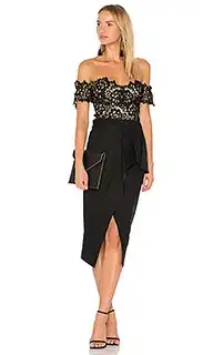 Elle Zeitoune Tango Dress Midi Black Size AU 6 for rent on The Volte - image 3
