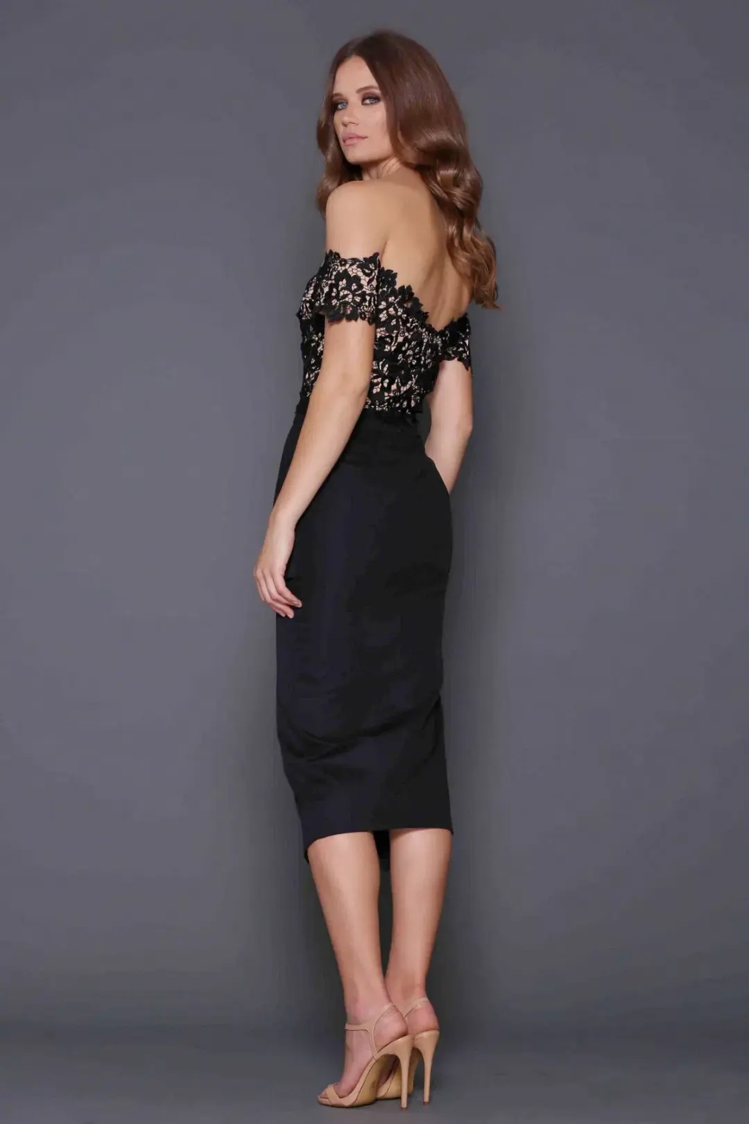 Elle Zeitoune Tango Dress Midi Black Size AU 6 for rent on The Volte - main image