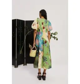 Alemais Avery Spliced Midi Dress Multi Size 16 for rent on The Volte - image 2